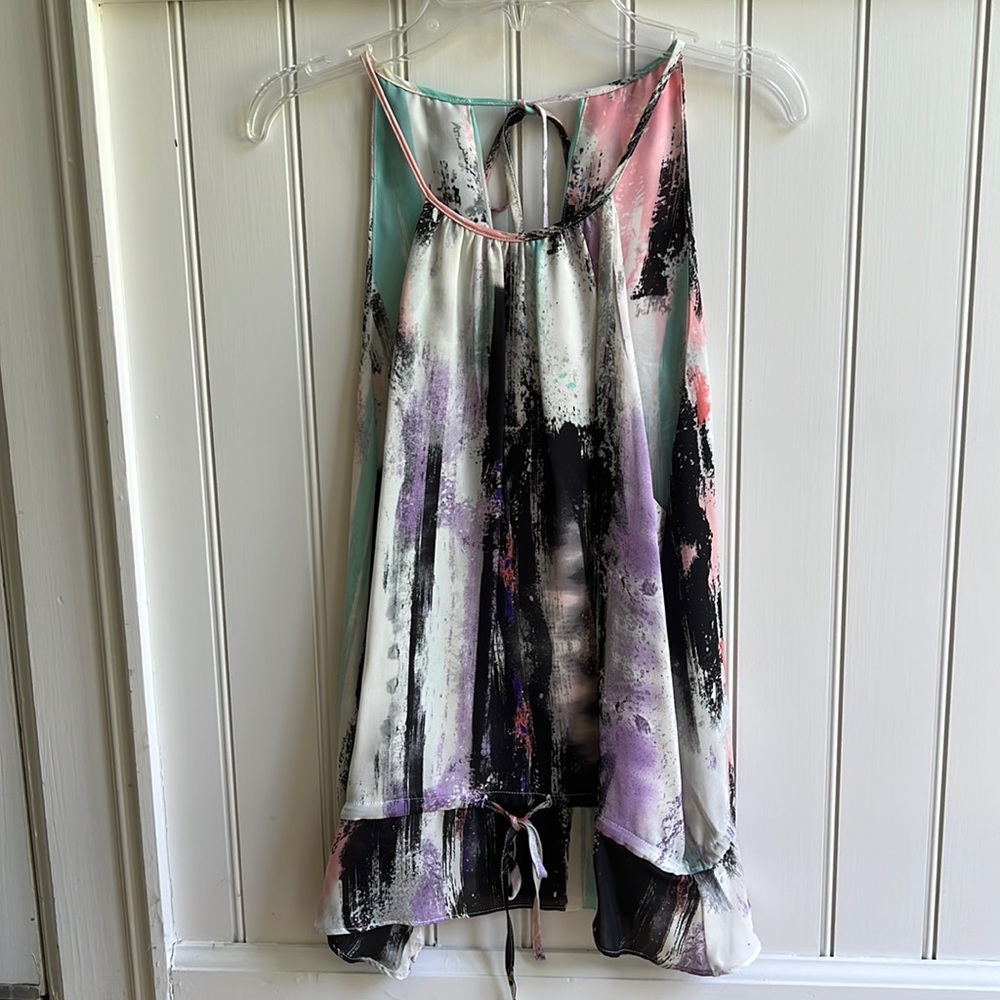 NWOT Silk Parker Top